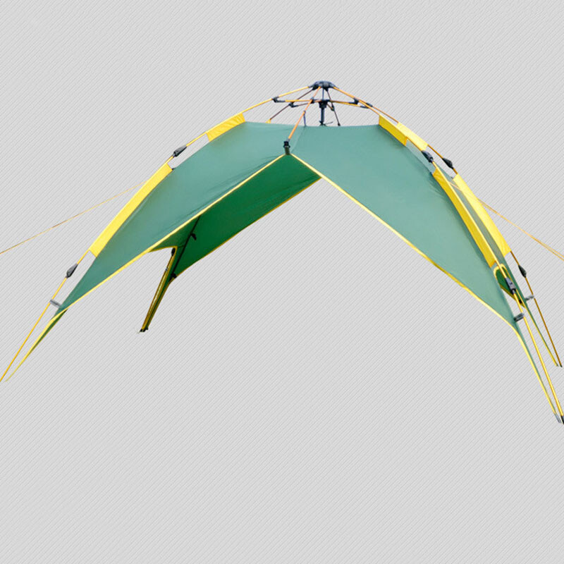 自动帐篷户外3-4人双层帐篷 双人多人野营露营沙滩帐篷 绿色 3-4人